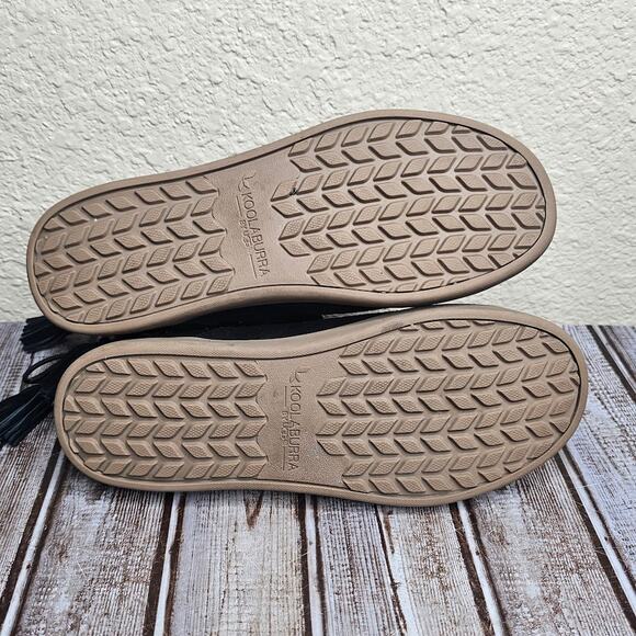 Koolaburra by Ugg skyller suede tassel ankle boots black women's size 8 - Picture 8 of 9